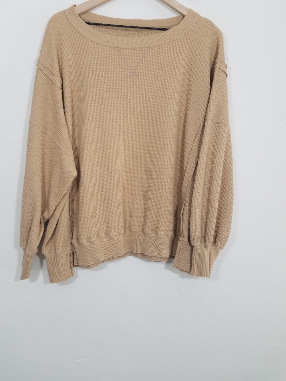 American Eagle LIVED-IN Waffle Oversized Pullover Sweater Size M